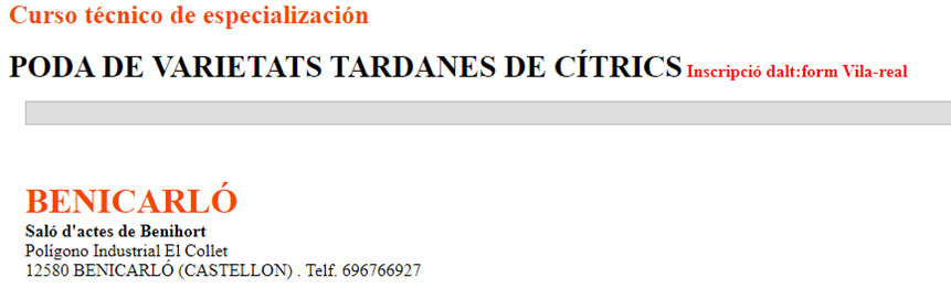  PODA DE VARIETATS TARDANES DE CÍTRICS (del 11.07.2022 al 12.07.2022)